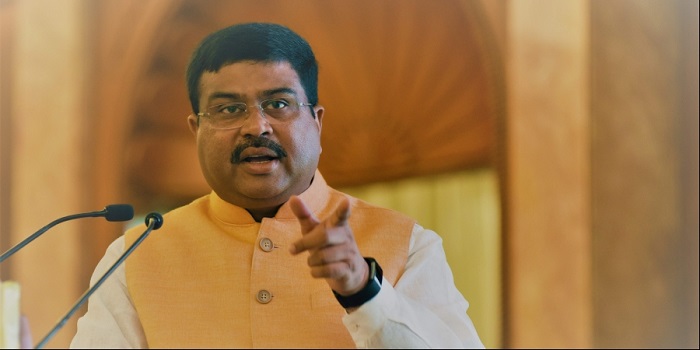 Dharmendra Pradhan - A BJP Minister Of Petroleum & Natural Gas - Speaking In A Press Meet.