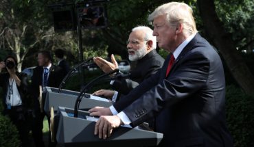 Narendra Modi And Donald Trump Speaking In A Press Meet.