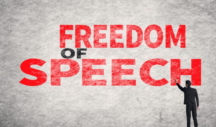 A Man Speaking - That Representing The Freedom Of Speech Concept.