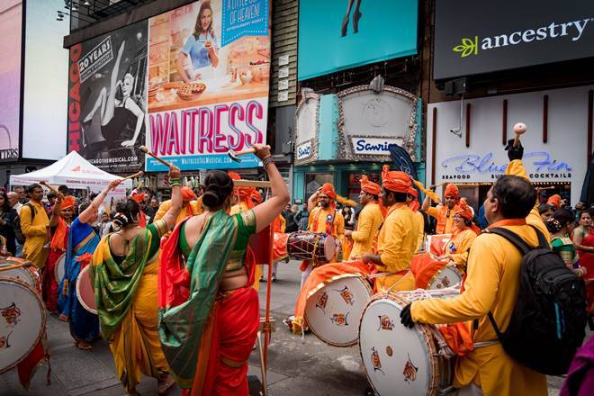 An Image Representing The Celebration of Las Vegas For Bhoomi Pooja Of Lord Shri Ram Temple In Ayodhya.